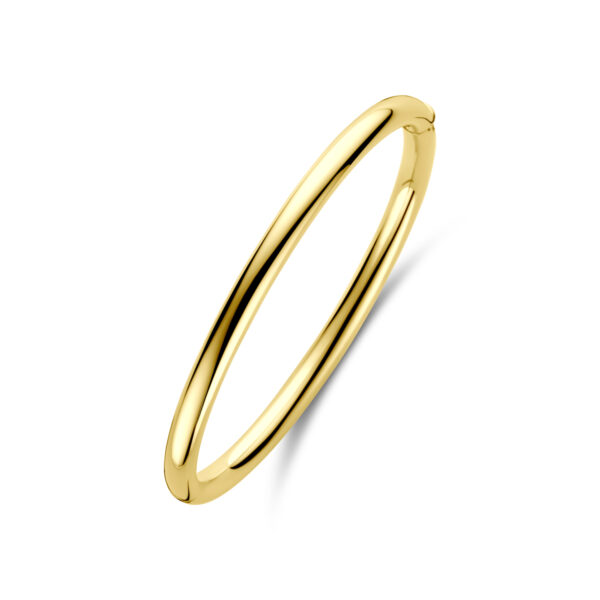 bangle scharnier ronde buis 5 x 60 14K geelgoud