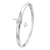 bangle scharnier zirkonia 7,5 x 60 mm zilver gerhodineerd - Afbeelding 3