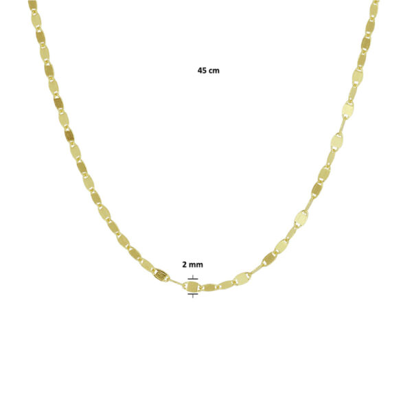 collier 2,0 mm 45 cm 14K geelgoud - Afbeelding 2