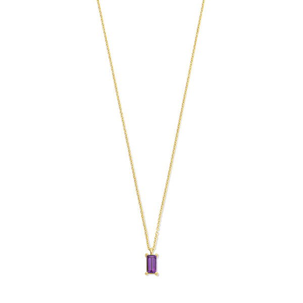 collier amethist  41 – 43 – 45 cm 14K geelgoud