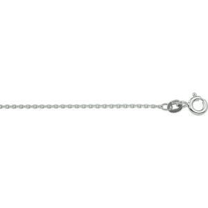 collier anker gediamanteerd 1,1 mm 41 - 43 - 45 cm 14K witgoud
