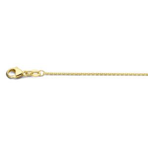 collier anker gediamanteerd 1,1 mm 41 - 43 - 45 cm 18K geelgoud