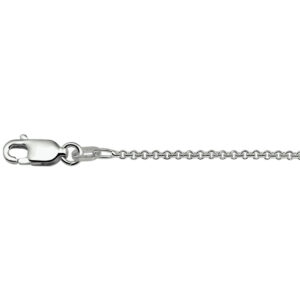 collier anker rond 1,4 mm 41 + 4 cm zilver gerhodineerd