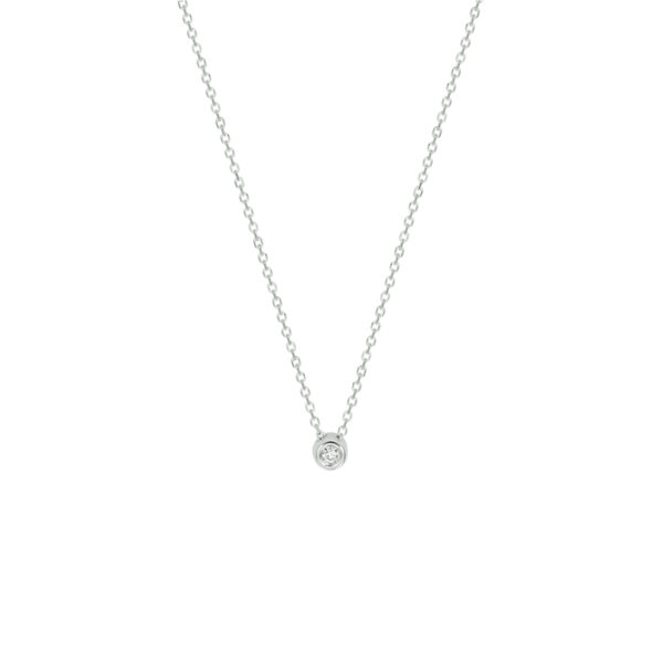 collier diamant 0.02ct h si 41 - 43 - 45 cm 14K witgoud