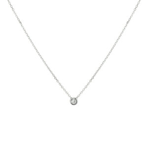 collier diamant 0.03ct h si 41 - 43 - 45 cm 14K witgoud