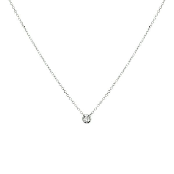 collier diamant 0.03ct h si 41 - 43 - 45 cm 14K witgoud
