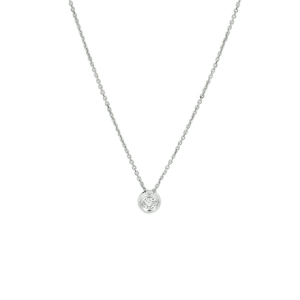 collier diamant 0.10ct h si 41 - 43 - 45 cm 14K witgoud