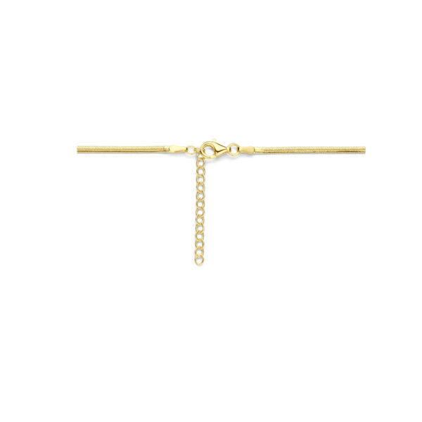 collier gourmette 2 mm 40 + 4 cm 3 micron zilver verguld (geel) - Afbeelding 3