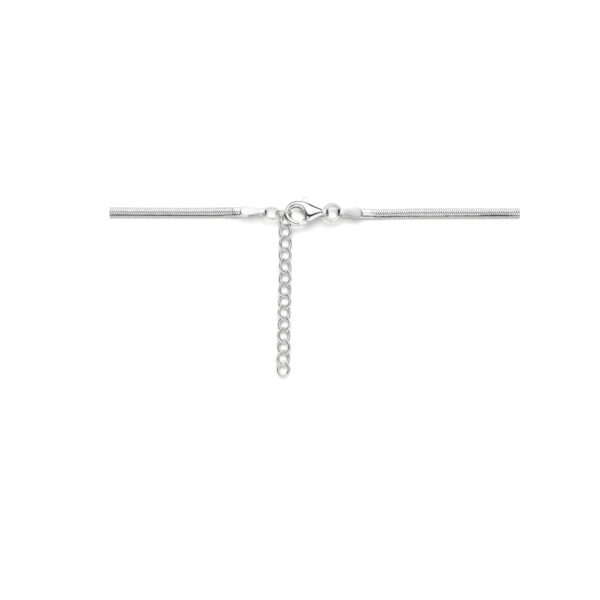 collier gourmette 2 mm 40 + 4 cm zilver gerhodineerd - Afbeelding 3