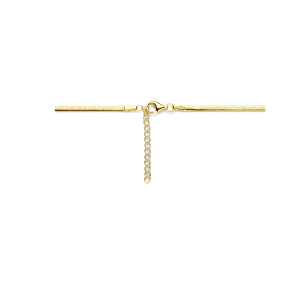 collier gourmette 2,2 mm 40 + 4 cm 3 micron zilver verguld (geel) - Afbeelding 3