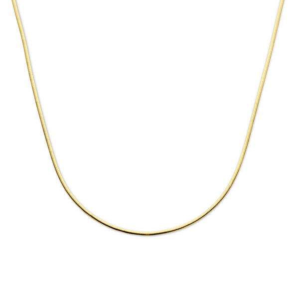 collier gourmette 2,2 mm 40 + 4 cm 3 micron zilver verguld (geel)