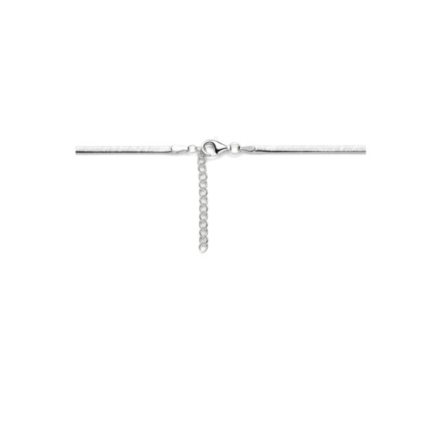 collier gourmette 2,2 mm 40 + 4 cm zilver gerhodineerd - Afbeelding 3