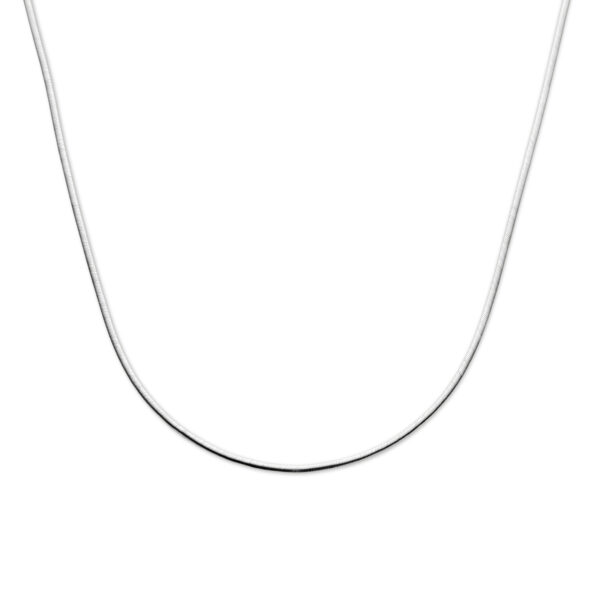 collier gourmette 2,2 mm 40 + 4 cm zilver gerhodineerd