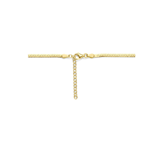 collier gourmette 2,6 mm 40 + 4 cm 3 micron zilver verguld (geel) - Afbeelding 3