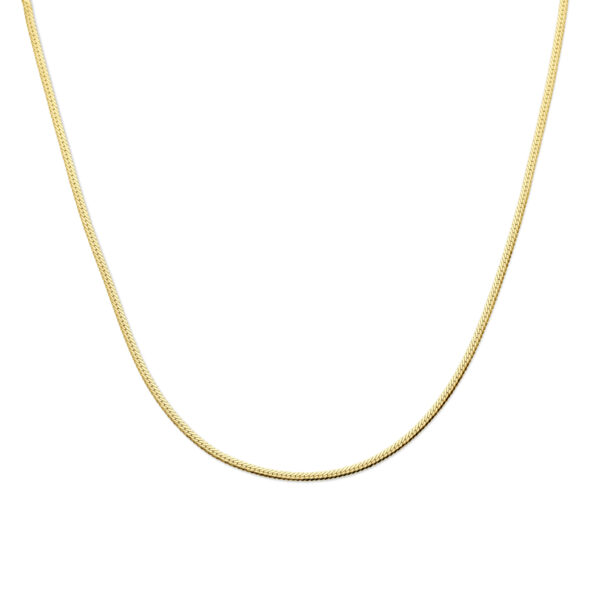 collier gourmette 2,6 mm 40 + 4 cm 3 micron zilver verguld (geel)