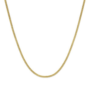 collier gourmette 3,8 mm 45 cm Silgold (geel met zilverkern)