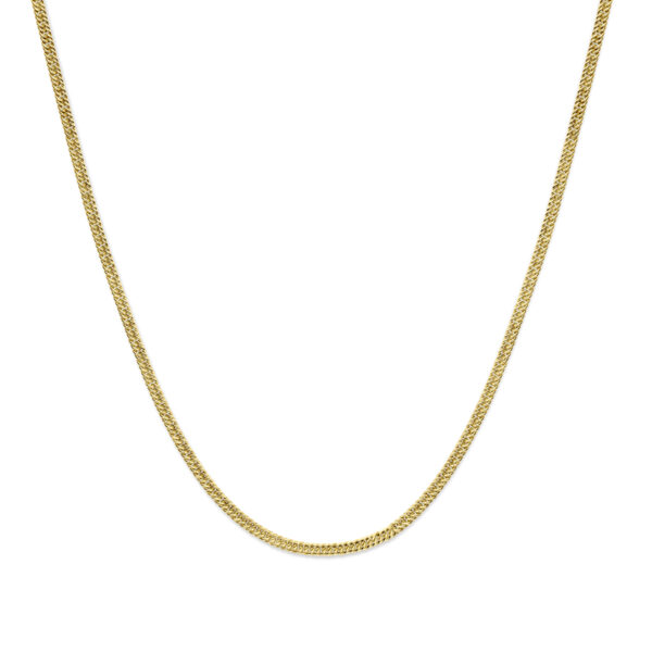 collier gourmette 3,8 mm 45 cm Silgold (geel met zilverkern)