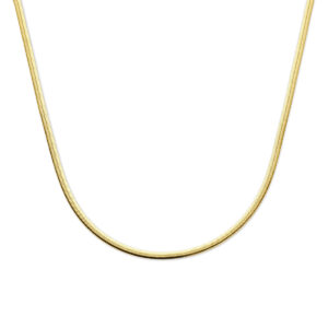 collier gourmette 4 mm 40 + 4 cm 3 micron zilver verguld (geel)