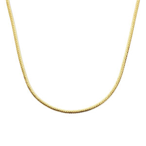 collier gourmette 4 mm 40 + 4 cm 3 micron zilver verguld (geel)