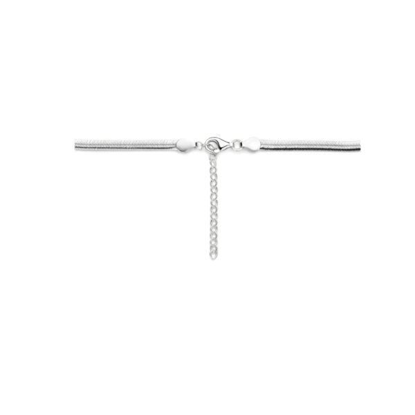 collier gourmette 4 mm 40 + 4 cm zilver gerhodineerd - Afbeelding 3
