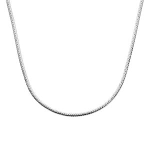 collier gourmette 4 mm 40 + 4 cm zilver gerhodineerd