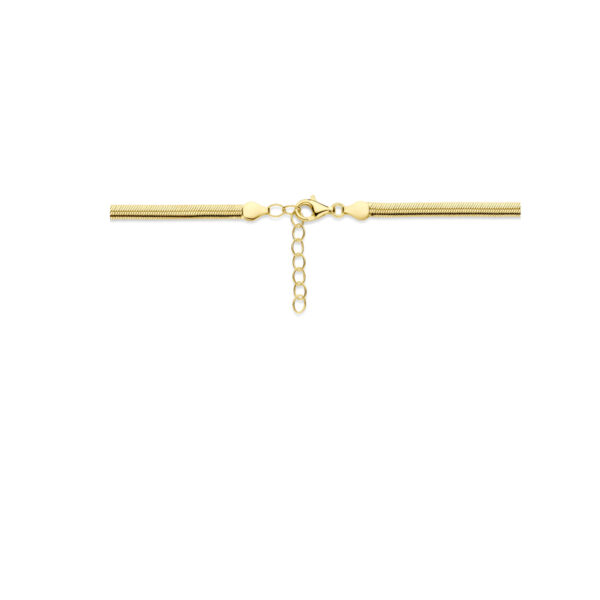 collier gourmette 4,6 mm 40 + 4 cm 3 micron zilver verguld (geel) - Afbeelding 3