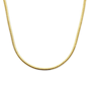 collier gourmette 4,6 mm 40 + 4 cm 3 micron zilver verguld (geel)