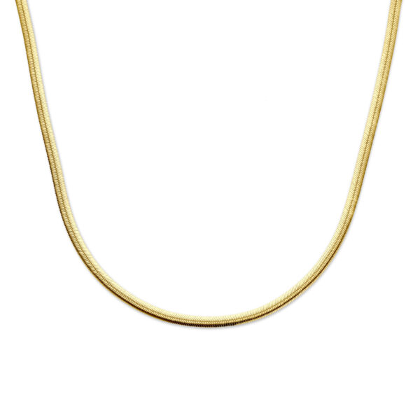 collier gourmette 4,6 mm 40 + 4 cm 3 micron zilver verguld (geel)