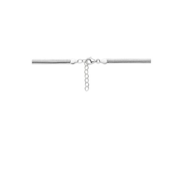 collier gourmette 4,6 mm 40 + 4 cm zilver gerhodineerd - Afbeelding 3