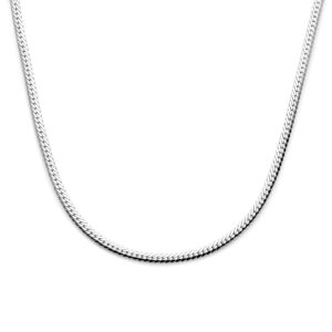 collier gourmette 5 mm 40 + 4 cm zilver gerhodineerd