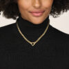 collier gourmette 5,8 mm 45 cm 3 micron met groot springslot zilver verguld (geel) - Afbeelding 2