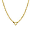 collier gourmette 5,8 mm 45 cm 3 micron met groot springslot zilver verguld (geel)