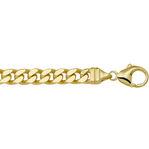 collier gourmette 6-zijdes geslepen 6,0 mm 50 cm massief 14K geelgoud