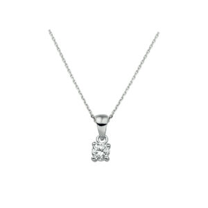 collier hanger zirkonia 1,3 mm 45 cm zilver gerhodineerd