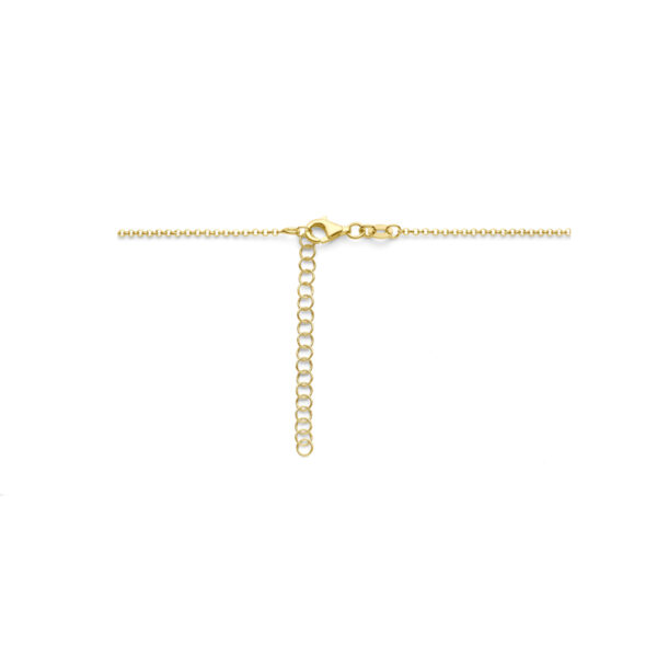 collier hart 1,5 mm 40 + 5 cm 3 micron zilver verguld (geel) - Afbeelding 3
