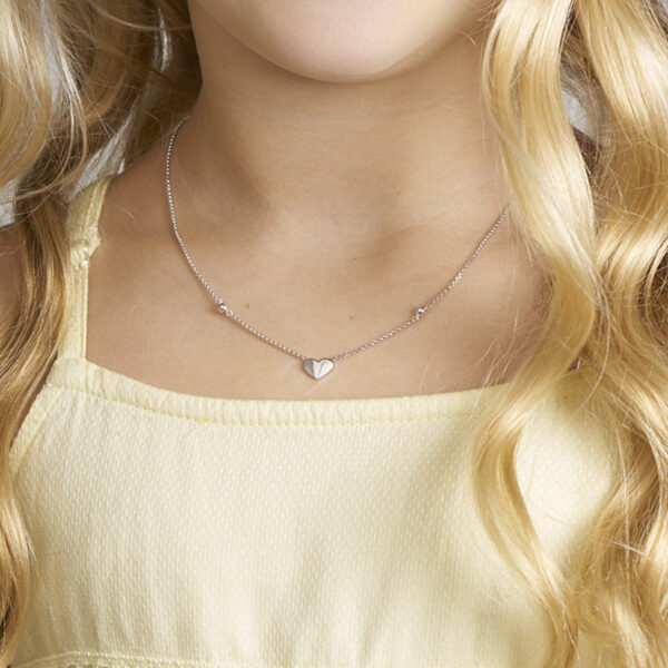 collier hart 36 + 3 cm zilver gerhodineerd - Afbeelding 3