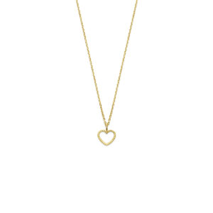 collier hartje 40 - 42 - 44 cm 14K geelgoud