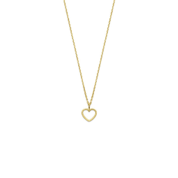 collier hartje 40 - 42 - 44 cm 14K geelgoud