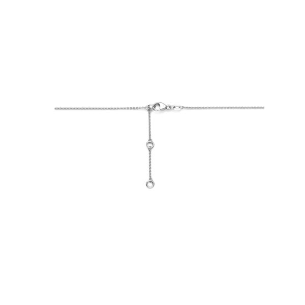 collier hartje 41 - 43 - 45 cm zilver gerhodineerd - Afbeelding 3