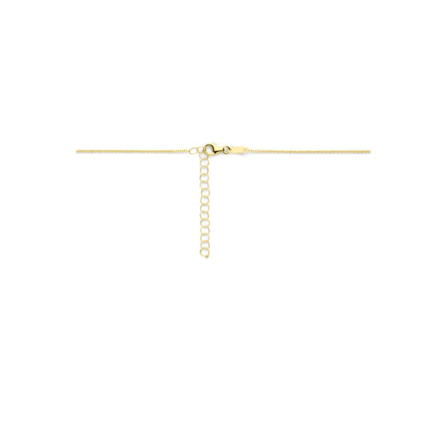 collier hartje diamant 0.02ct h si 40 + 4 cm 14K geelgoud - Afbeelding 3