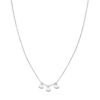 collier hartjes 36 + 2 cm zilver gerhodineerd