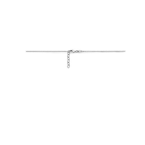 collier hartjes 36 + 2 cm zilver gerhodineerd - Afbeelding 3