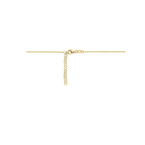collier hartjes 41 + 4 cm 3 micron zilver verguld (geel) - Afbeelding 3