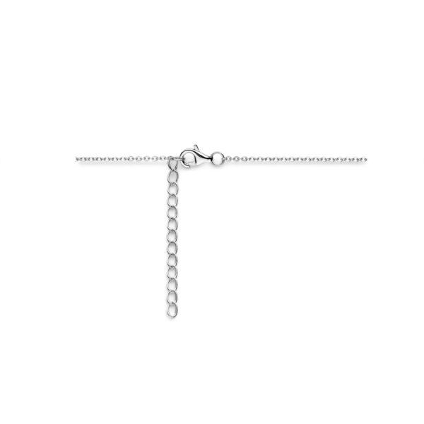 collier hartjes 41 + 4 cm zilver gerhodineerd - Afbeelding 3