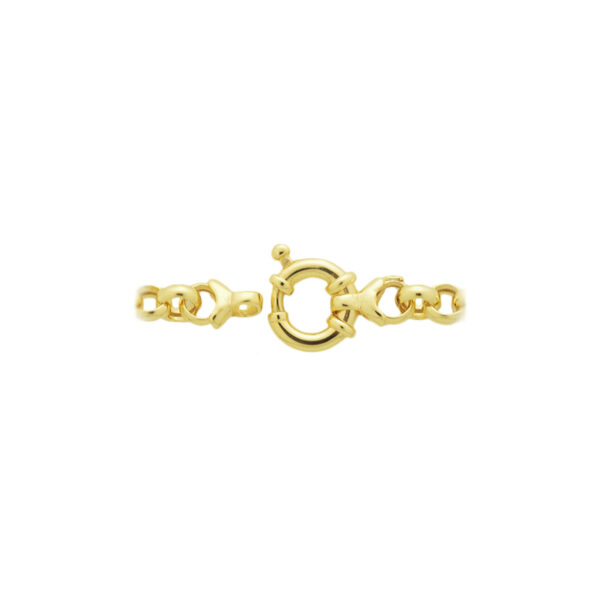 collier jasseron 5,5 mm 45 cm met groot springslot 14K geelgoud - Afbeelding 2