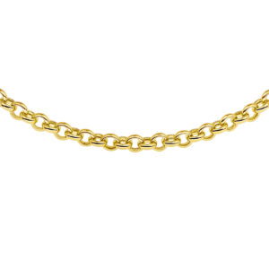 collier jasseron 5,5 mm 45 cm met groot springslot 14K geelgoud