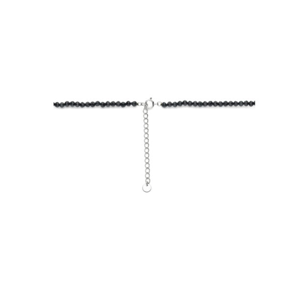 collier onyx 40 + 5 cm zilver gerhodineerd - Afbeelding 3
