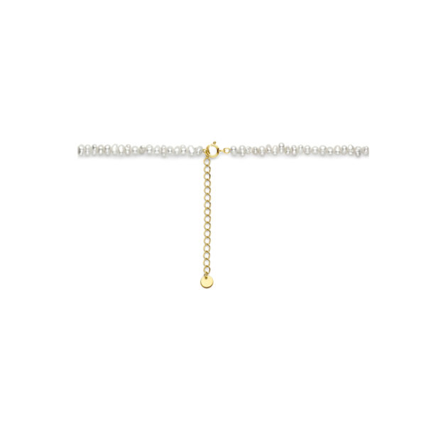 collier parels 40 + 5 cm 3 micron zilver verguld (geel) - Afbeelding 3