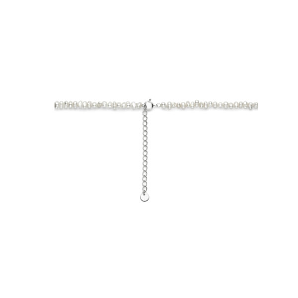 collier parels 40 + 5 cm zilver gerhodineerd - Afbeelding 3