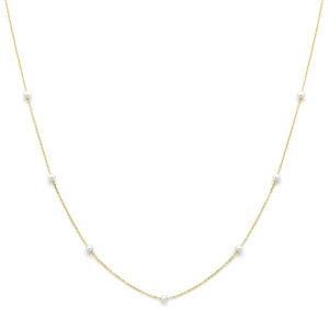 collier parels 42 - 45 cm 14K geelgoud
